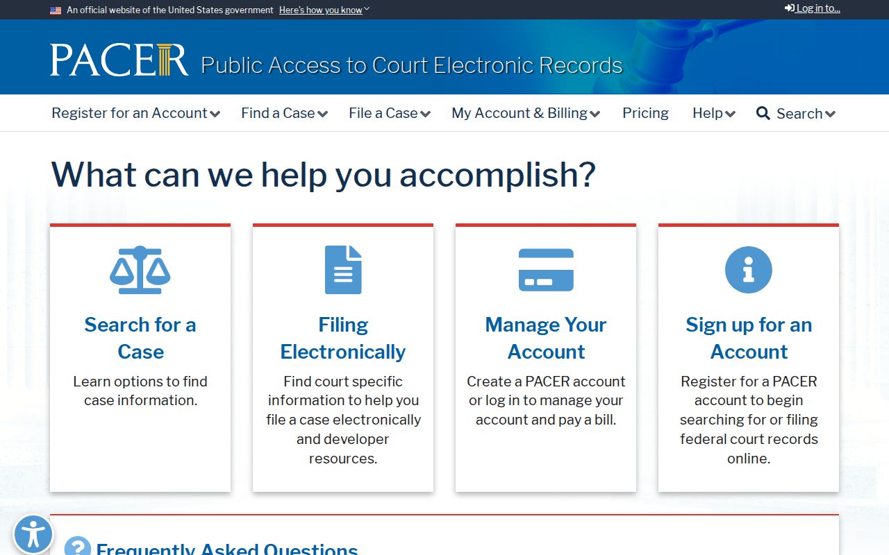 Allegan County criminal court cases federal PACER search portal